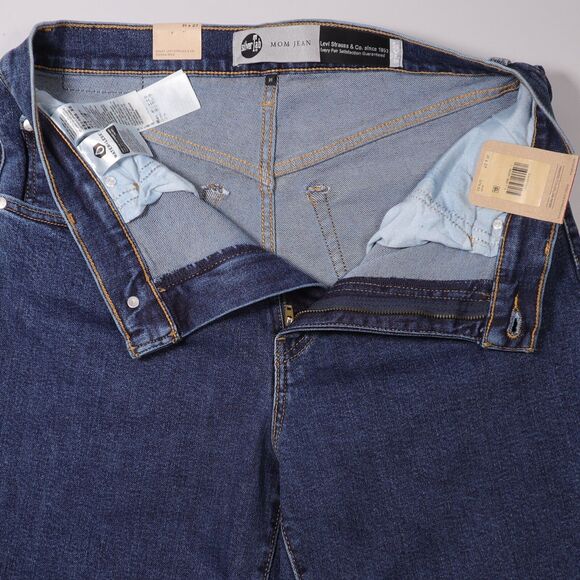 NWT Levi's SILVER TAB High Waisted Mom Jean Blue Denim High Rise Tapered 31x27 - Picture 5 of 10